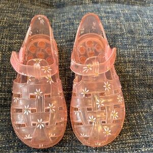 Baby Gap Toddler Daisy Print Fisherman Jelly Sandal Pink Clear